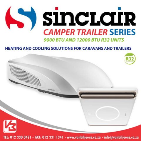 Sinclair Camper Trailer Air Conditioner – 9000 BTU and 12000 BTU R32 Units