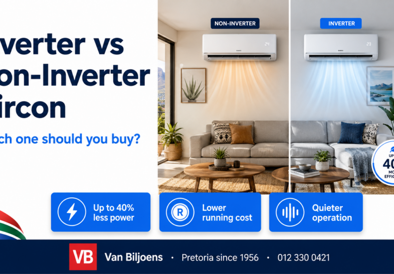 Inverter vs non-inverter air conditioner comparison — Van Biljoens Pretoria